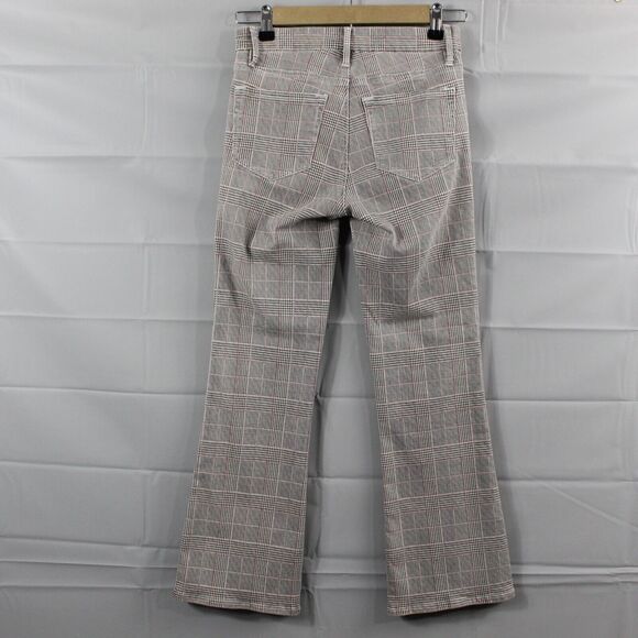 Frame Jeans Womens 24 Denim High Rise Crop Mini Boot Cut Washed Plaid Pant - Picture 5 of 14